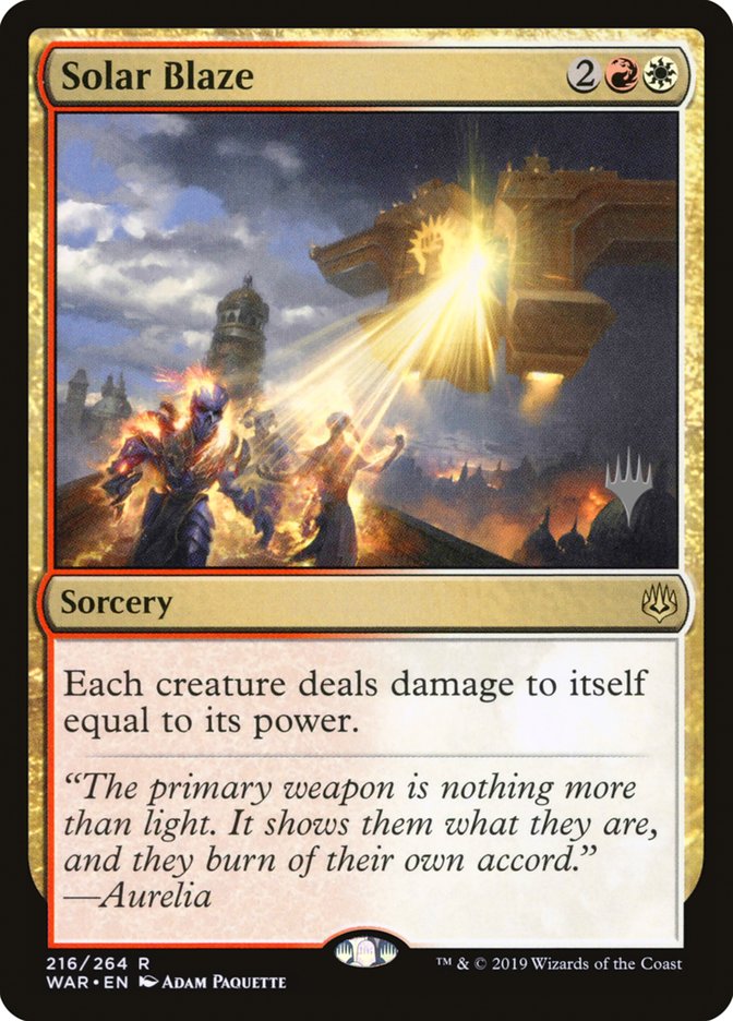 Solar Blaze (Promo Pack) [War of the Spark Promos] | Lots Moore NSW