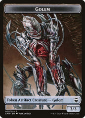 Golem // Rock Double-Sided Token [Commander Legends Tokens] | Lots Moore NSW