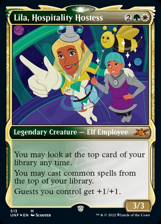 Lila, Hospitality Hostess (Showcase) (Galaxy Foil) [Unfinity] | Lots Moore NSW