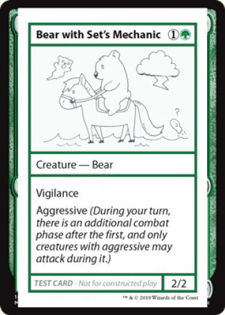 Bear with Set's Mechanic (2021 Edition) [Mystery Booster Playtest Cards] | Lots Moore NSW