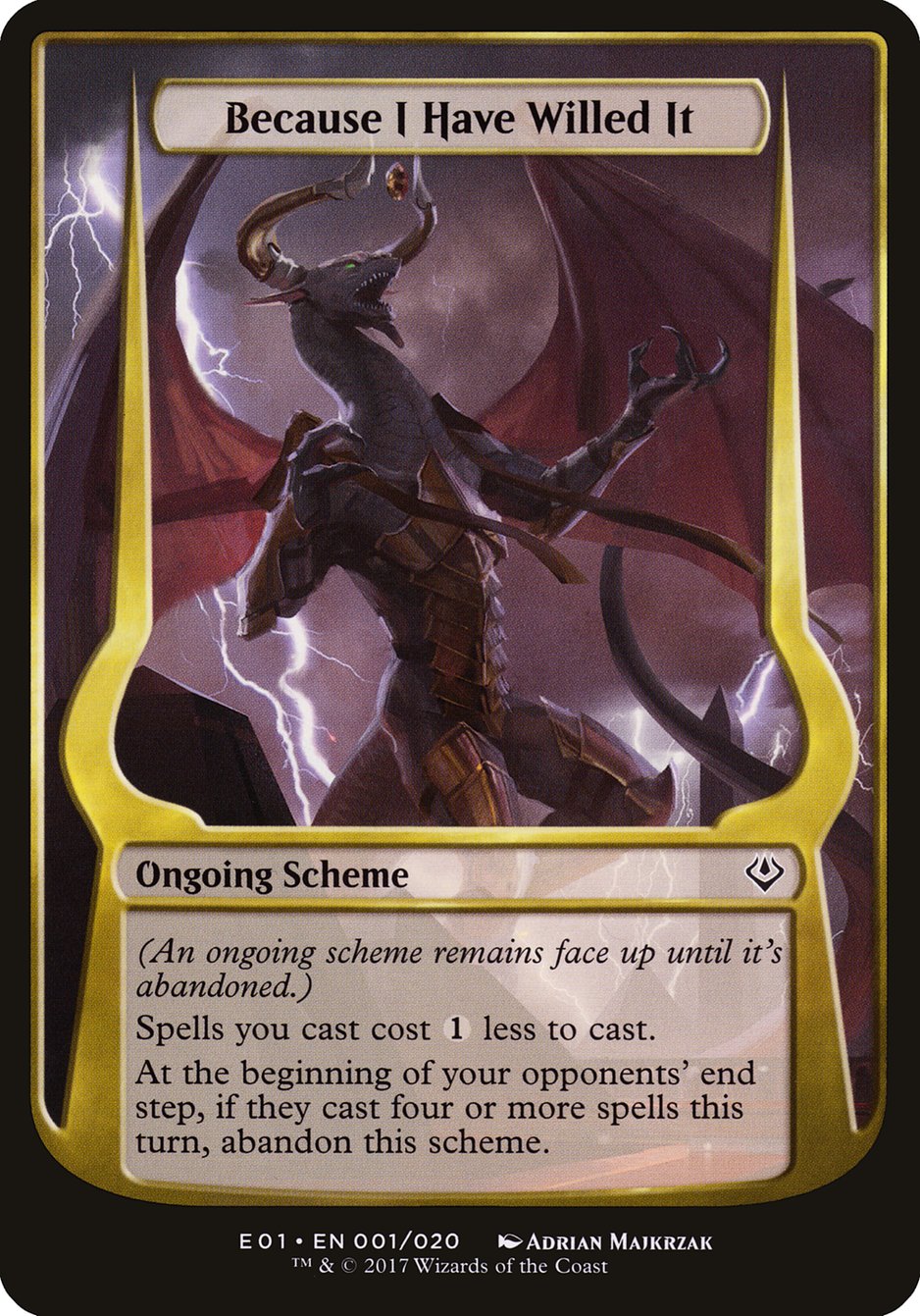 Because I Have Willed It (Schemes) [Archenemy: Nicol Bolas Schemes] | Lots Moore NSW