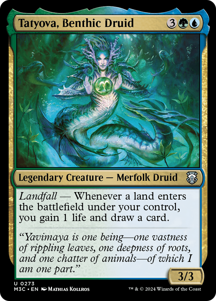 Tatyova, Benthic Druid (Ripple Foil) [Modern Horizons 3 Commander] | Lots Moore NSW