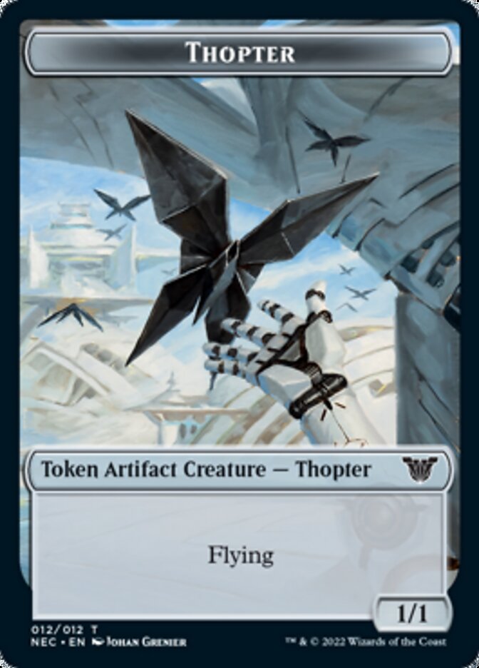 Thopter // Spirit (002) Double-Sided Token [Kamigawa: Neon Dynasty Commander Tokens] | Lots Moore NSW