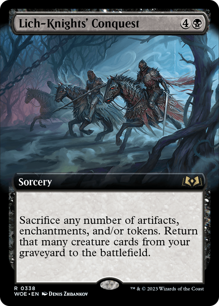 Lich-Knights' Conquest (Extended Art) [Wilds of Eldraine] | Lots Moore NSW