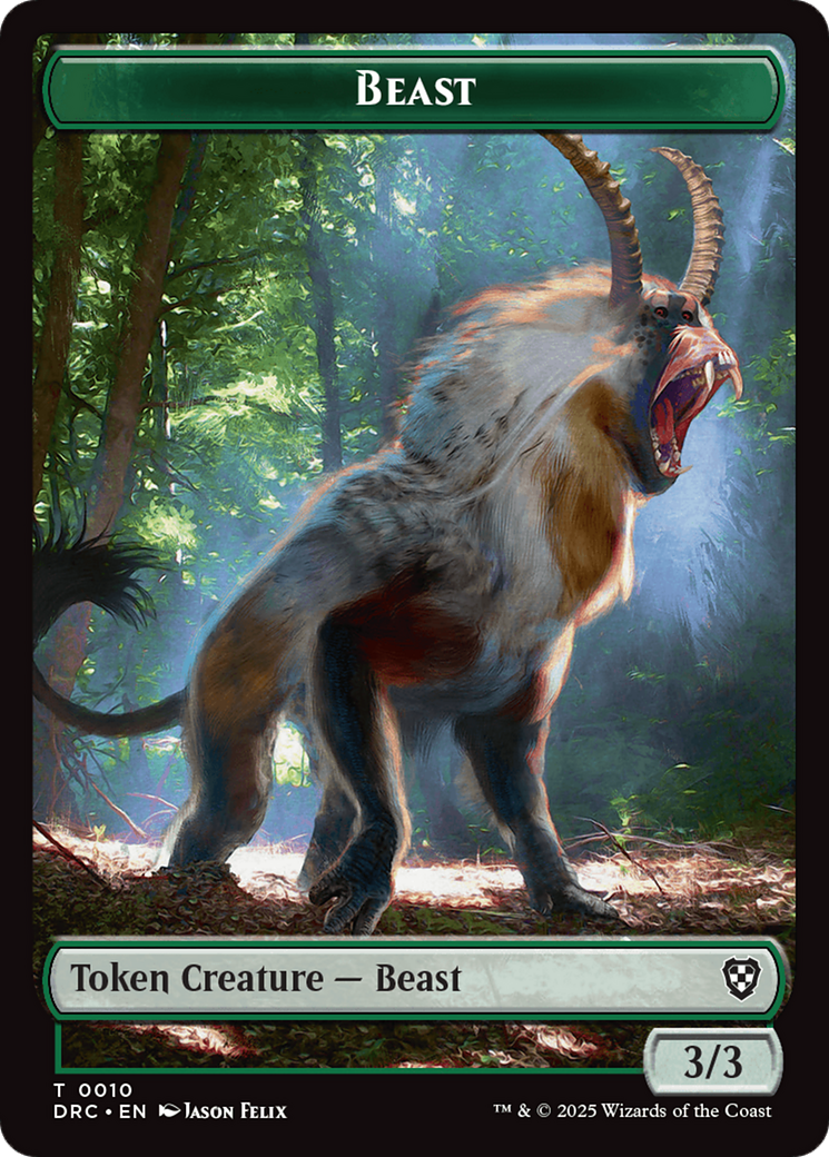 Beast (0010) // Beast (0011) Double-Sided Token [Aetherdrift Commander] | Lots Moore NSW