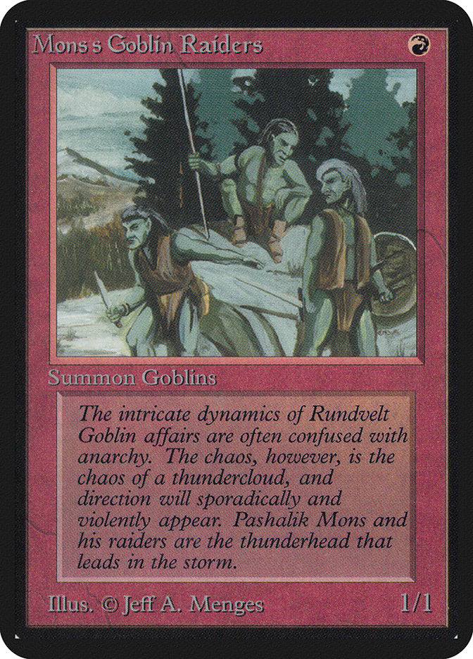 Mons's Goblin Raiders [Alpha Edition] | Lots Moore NSW