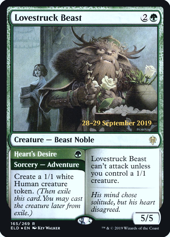 Lovestruck Beast // Heart's Desire [Throne of Eldraine Prerelease Promos] | Lots Moore NSW