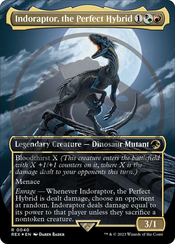 Indoraptor, the Perfect Hybrid (Emblem) (Borderless) [Jurassic World Collection Tokens] | Lots Moore NSW