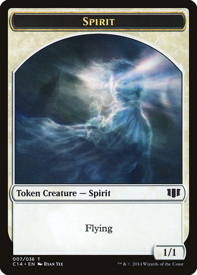 Soldier // Spirit Double-Sided Token [Commander 2014 Tokens] | Lots Moore NSW