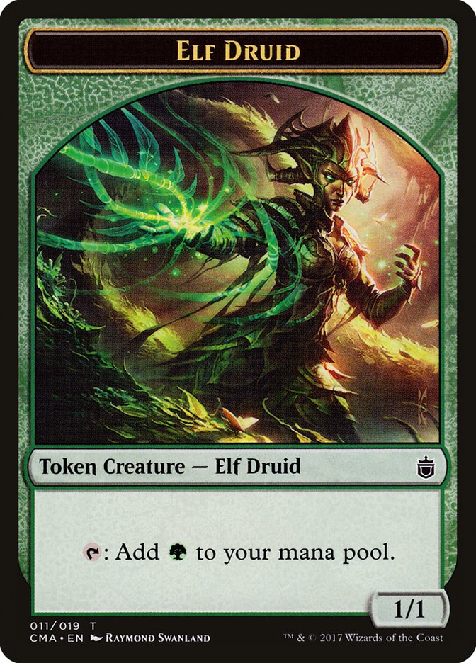 Elf Druid Token [Commander Anthology Tokens] | Lots Moore NSW