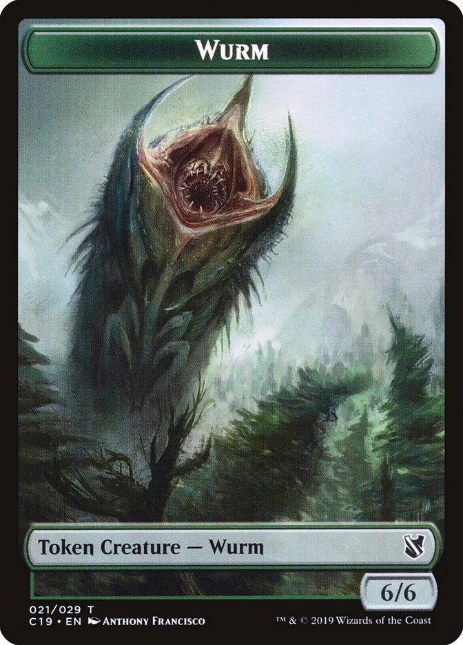 Beast (014) // Wurm Double-Sided Token [Commander 2019 Tokens] | Lots Moore NSW