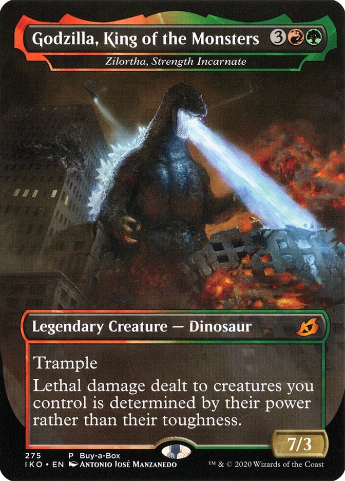 Zilortha, Strength Incarnate - Godzilla, King of the Monsters (Buy-A-Box) [Ikoria: Lair of Behemoths Promos] | Lots Moore NSW