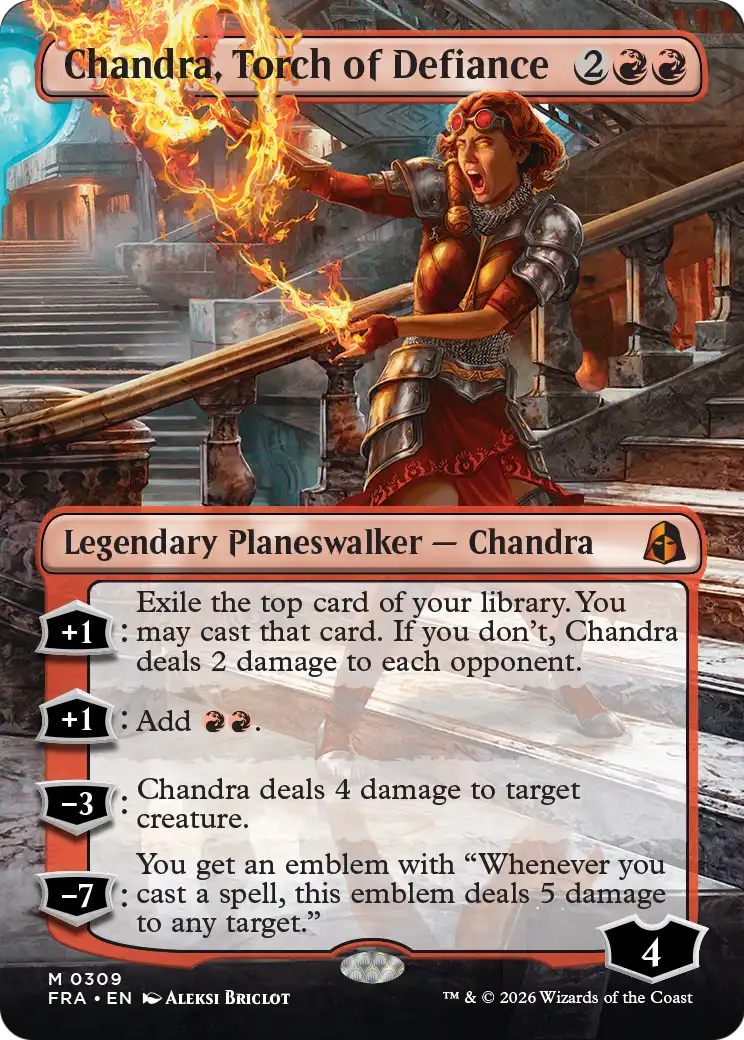 Chandra, Torch of Defiance (Borderless) [Reality Fracture] | Lots Moore NSW