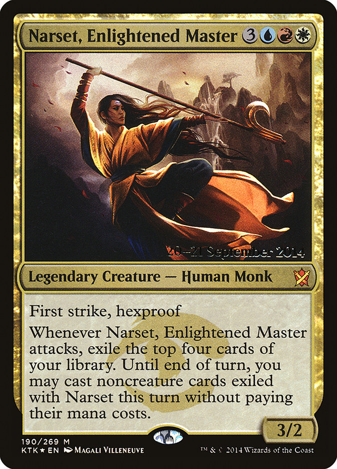 Narset, Enlightened Master [Khans of Tarkir Prerelease Promos] | Lots Moore NSW