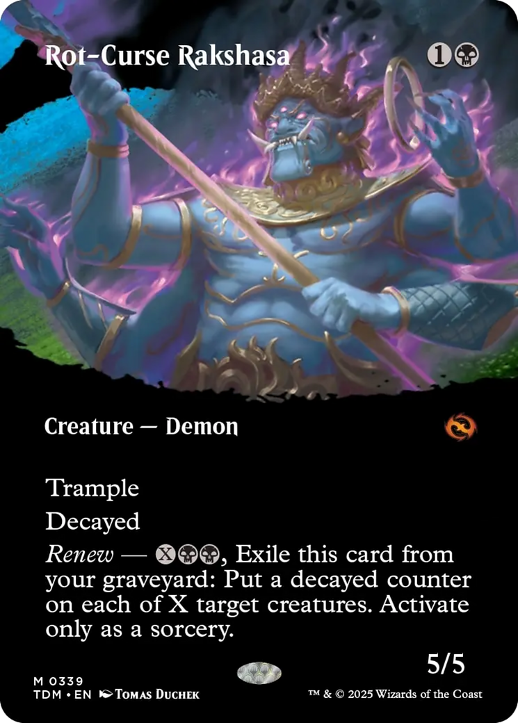 Rot-Curse Rakshasa (Borderless) [Tarkir: Dragonstorm] | Lots Moore NSW