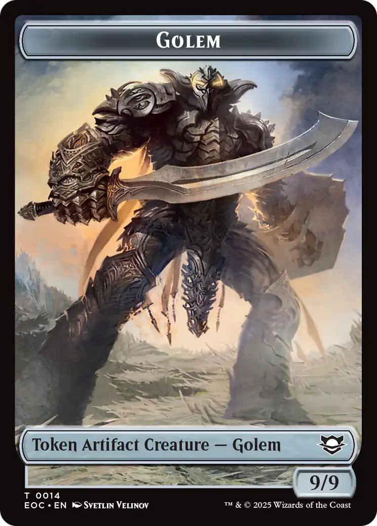 Gnome // Golem (0014) Double-Sided Token [Edge of Eternities Commander Tokens] | Lots Moore NSW