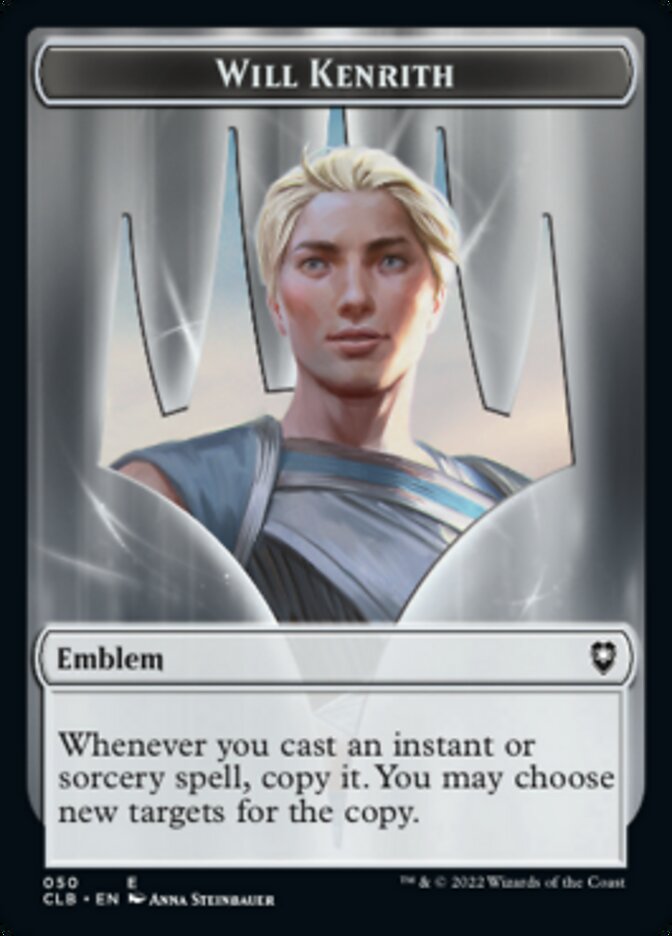 Will Kenrith Emblem // Copy Double-Sided Token [Commander Legends: Battle for Baldur's Gate Tokens] | Lots Moore NSW