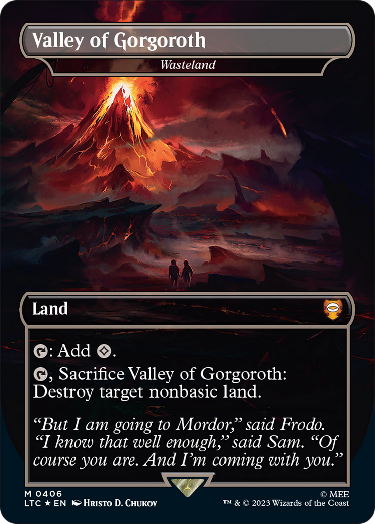 Valley of Gorgoroth - Wasteland (Surge Foil Realms and Relics) [The Lord of the Rings: Tales of Middle-Earth Commander] | Lots Moore NSW