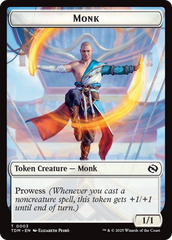 Bird // Monk Double-Sided Token [Tarkir: Dragonstorm Tokens] | Lots Moore NSW