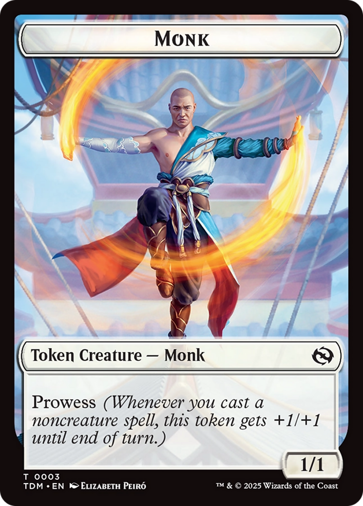 Elemental (0027) // Monk Double-Sided Token [Tarkir: Dragonstorm Commander Tokens] | Lots Moore NSW