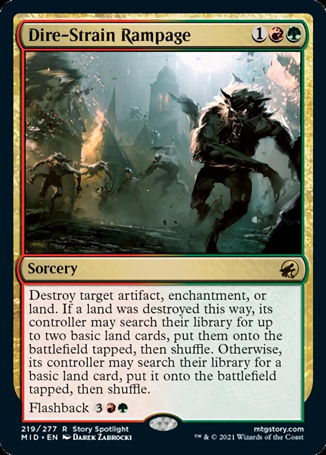Dire-Strain Rampage [Innistrad: Midnight Hunt] | Lots Moore NSW
