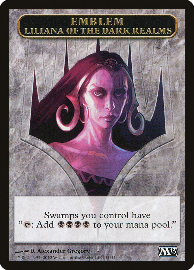 Liliana of the Dark Realms Emblem [Magic 2013 Tokens] | Lots Moore NSW
