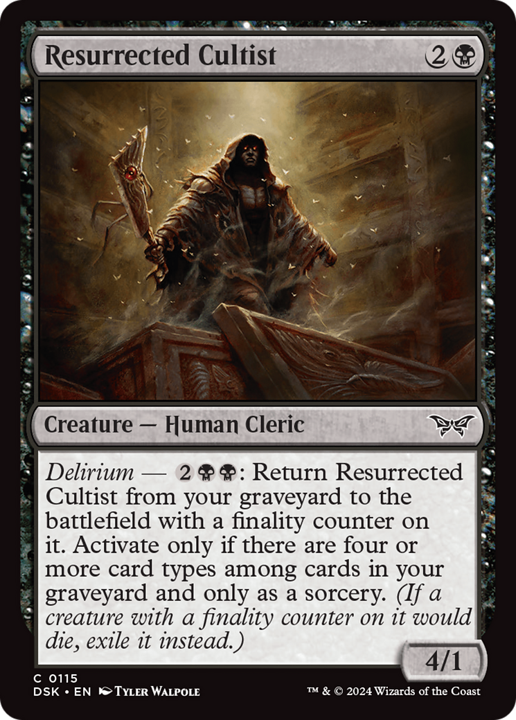 Resurrected Cultist [Duskmourn: House of Horror] | Lots Moore NSW