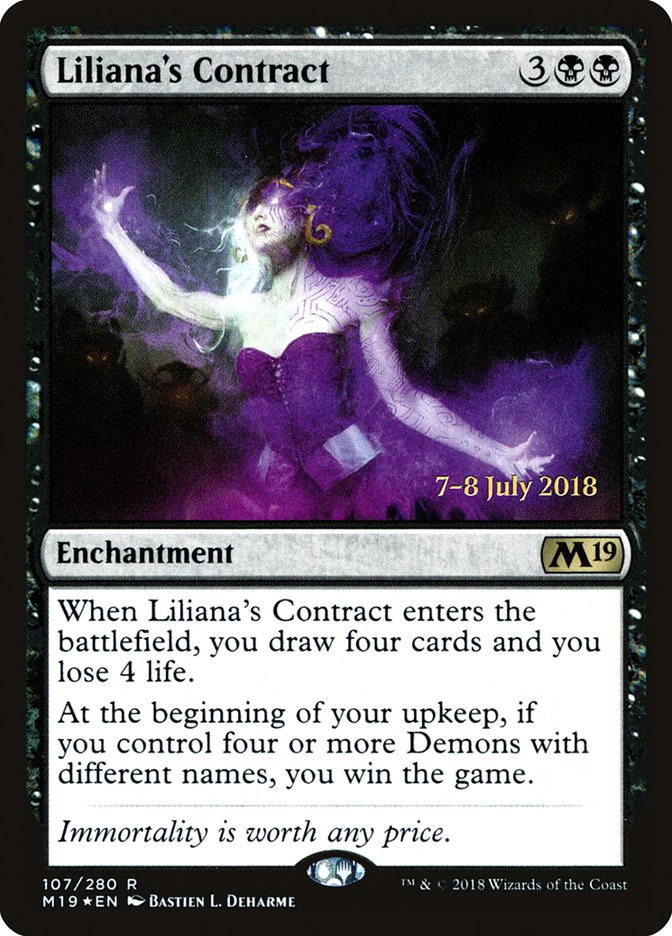Liliana's Contract [Core Set 2019 Prerelease Promos] | Lots Moore NSW