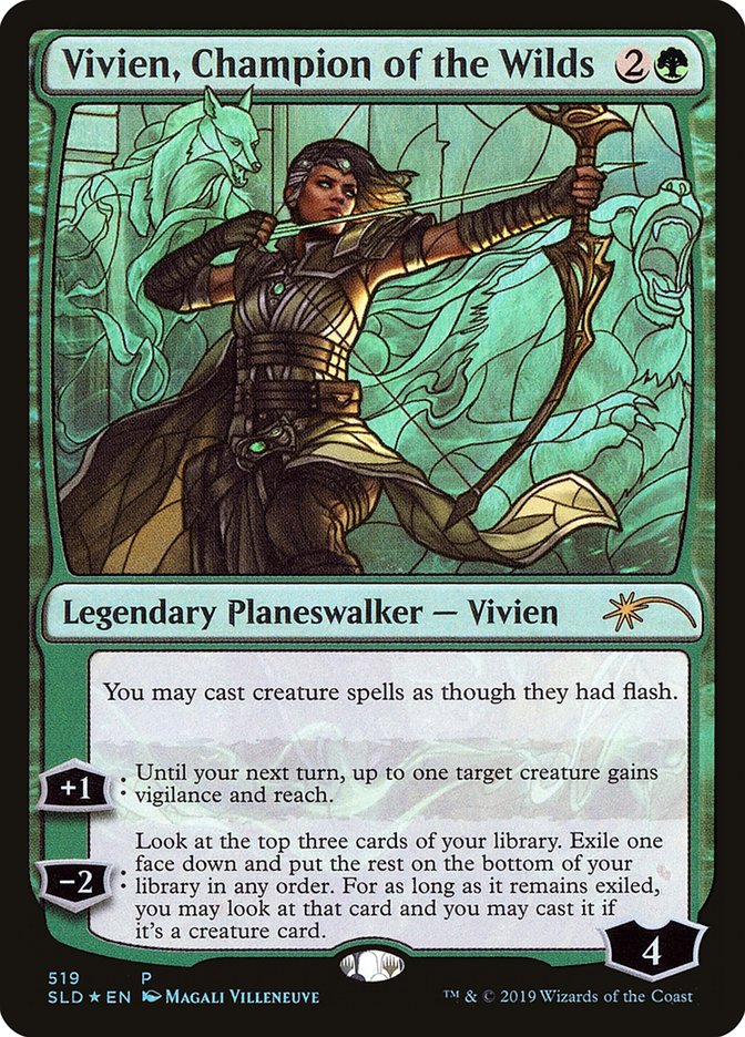 Vivien, Champion of the Wilds (Stained Glass) [Secret Lair Drop Promos] | Lots Moore NSW