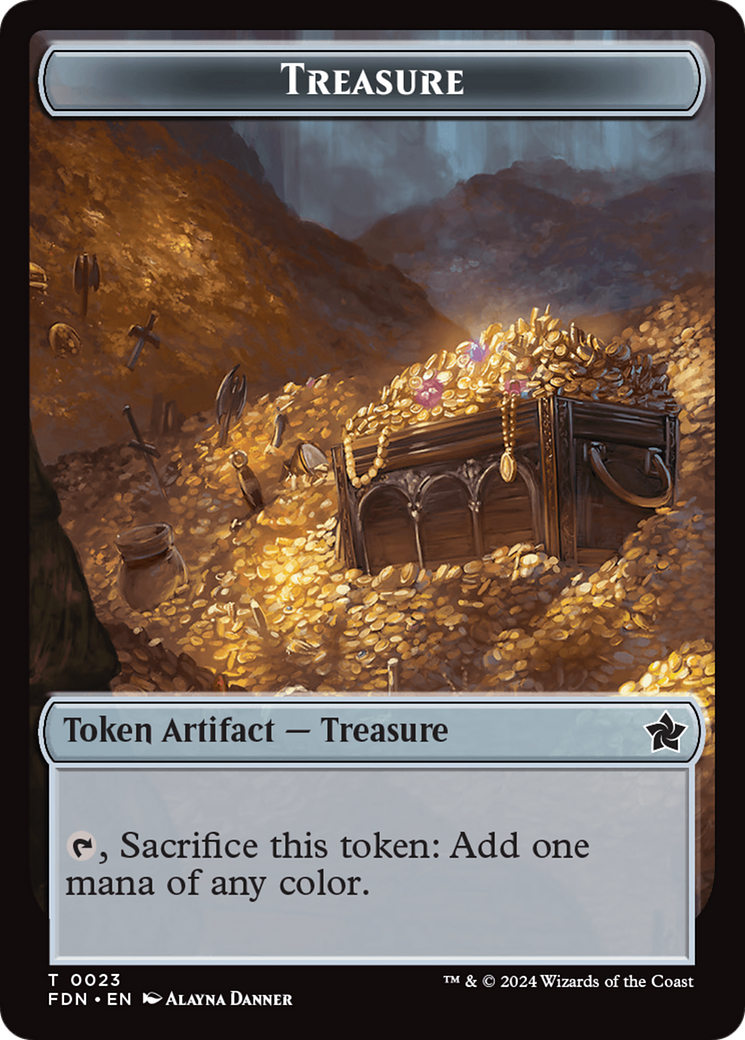 Goblin // Treasure Double-Sided Token [Foundations Tokens] | Lots Moore NSW