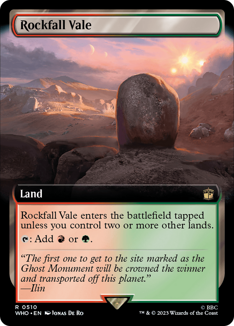 Rockfall Vale (Extended Art) [Doctor Who] | Lots Moore NSW