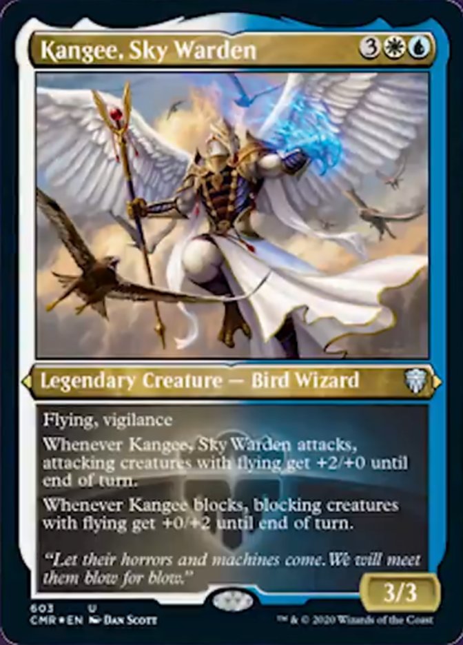 Kangee, Sky Warden (Etched) [Commander Legends] | Lots Moore NSW