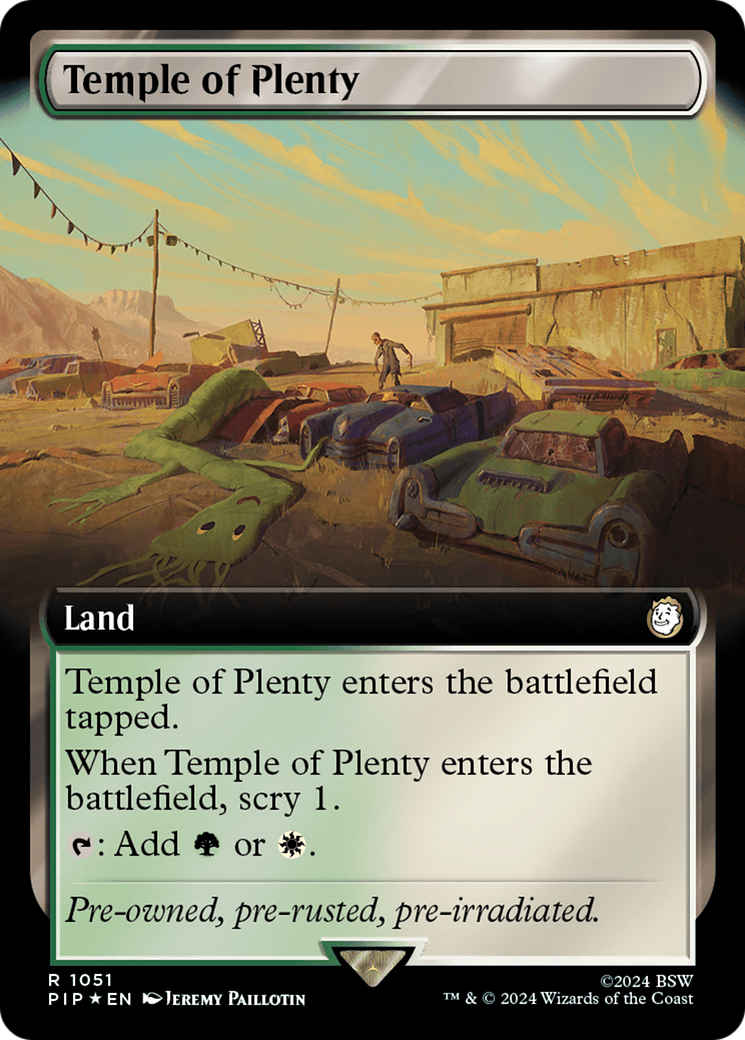 Temple of Plenty (Extended Art) (Surge Foil) [Fallout] | Lots Moore NSW