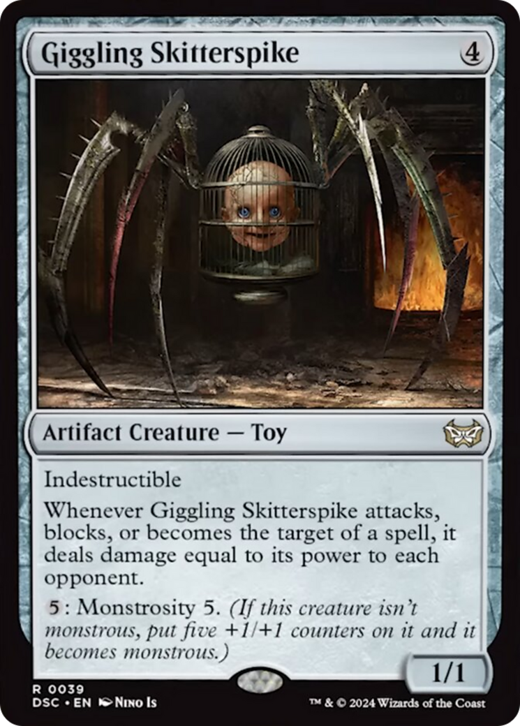 Giggling Skitterspike (Extended Art) [Duskmourn: House of Horror Commander] | Lots Moore NSW