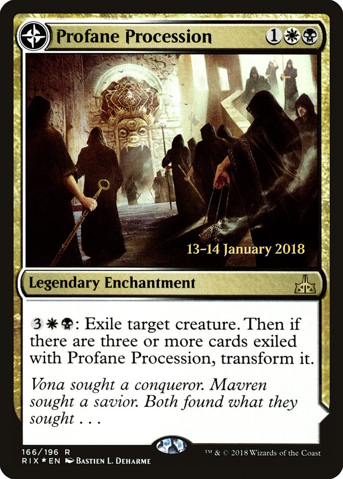 Profane Procession // Tomb of the Dusk Rose [Rivals of Ixalan Prerelease Promos] | Lots Moore NSW