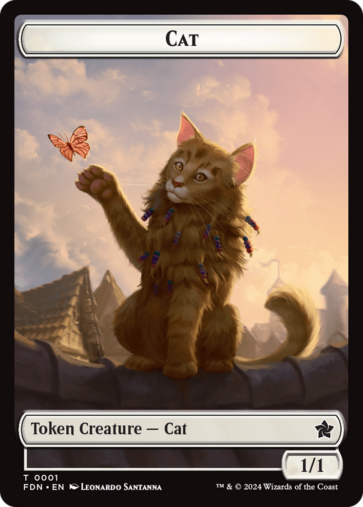 Cat (0001) // Cat (0002) Doubled-Sided Token [Foundations Tokens] | Lots Moore NSW