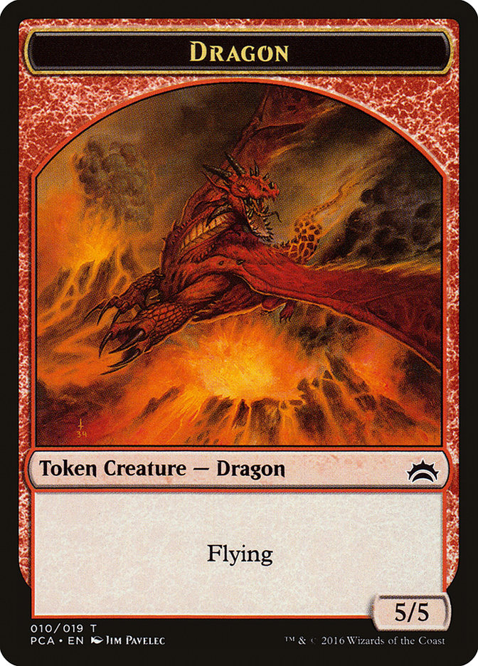 Dragon // Saproling Double-Sided Token [Planechase Anthology Tokens] | Lots Moore NSW