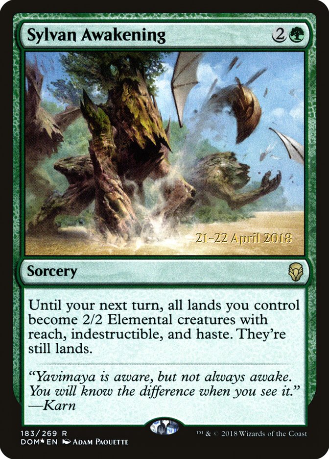 Sylvan Awakening [Dominaria Prerelease Promos] | Lots Moore NSW