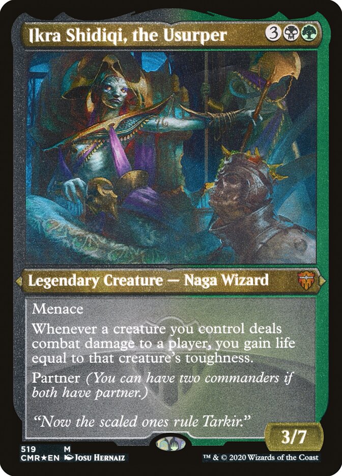 Ikra Shidiqi, the Usurper (Etched) [Commander Legends] | Lots Moore NSW