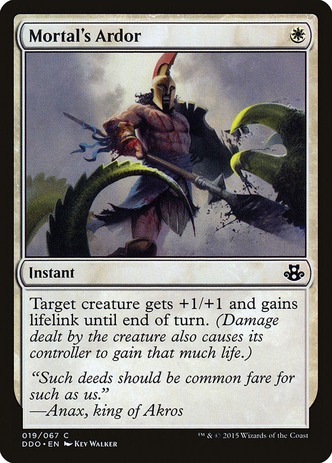Mortal's Ardor [Duel Decks: Elspeth vs. Kiora] | Lots Moore NSW