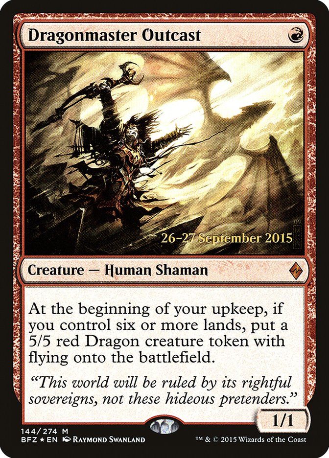 Dragonmaster Outcast [Battle for Zendikar Prerelease Promos] | Lots Moore NSW