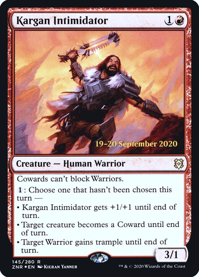 Kargan Intimidator [Zendikar Rising Prerelease Promos] | Lots Moore NSW