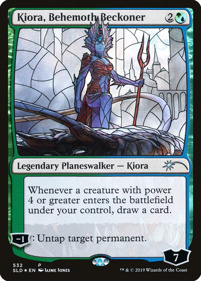 Kiora, Behemoth Beckoner (Stained Glass) [Secret Lair Drop Promos] | Lots Moore NSW