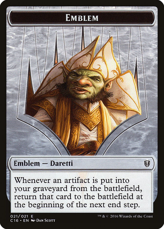 Daretti, Scrap Savant Emblem // Thopter Double-Sided Token [Commander 2016 Tokens] | Lots Moore NSW