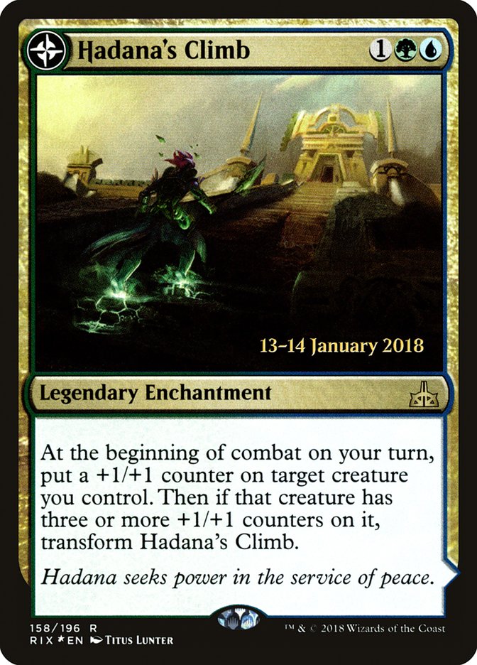 Hadana's Climb // Winged Temple of Orazca [Rivals of Ixalan Prerelease Promos] | Lots Moore NSW