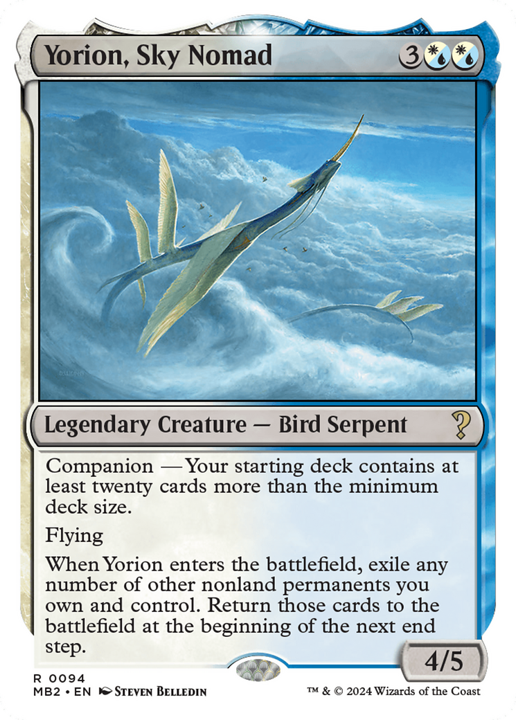 Yorion, Sky Nomad (White Border) [Mystery Booster 2] | Lots Moore NSW