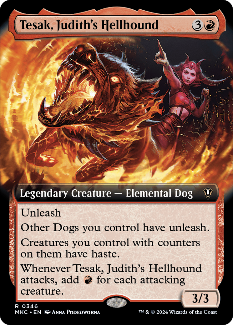 Tesak, Judith's Hellhound (Extended Art) [Murders at Karlov Manor Commander] | Lots Moore NSW