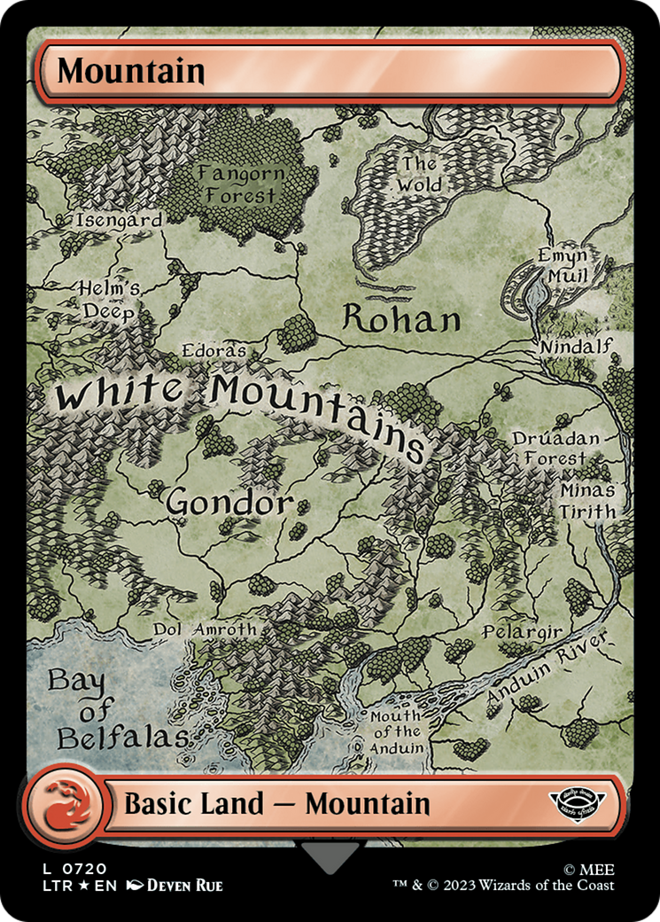 Mountain (720) (Surge Foil) [The Lord of the Rings: Tales of Middle-Earth] | Lots Moore NSW