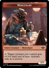 Mercenary // Clue Double-Sided Token [Outlaws of Thunder Junction Tokens] | Lots Moore NSW