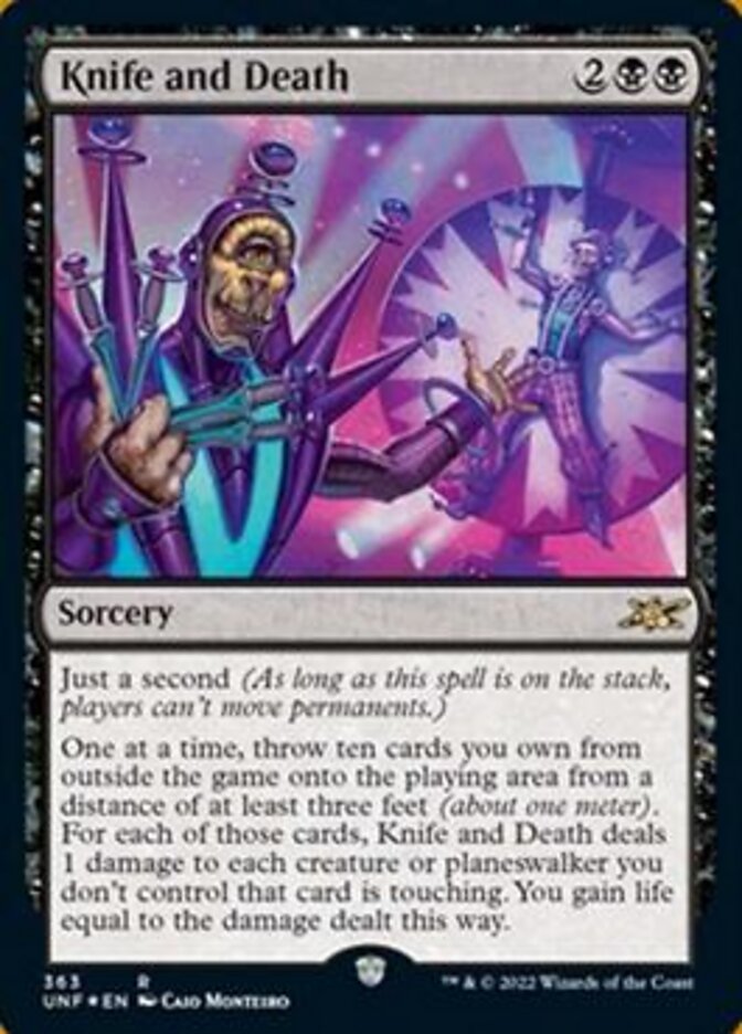 Knife and Death (Galaxy Foil) [Unfinity] | Lots Moore NSW